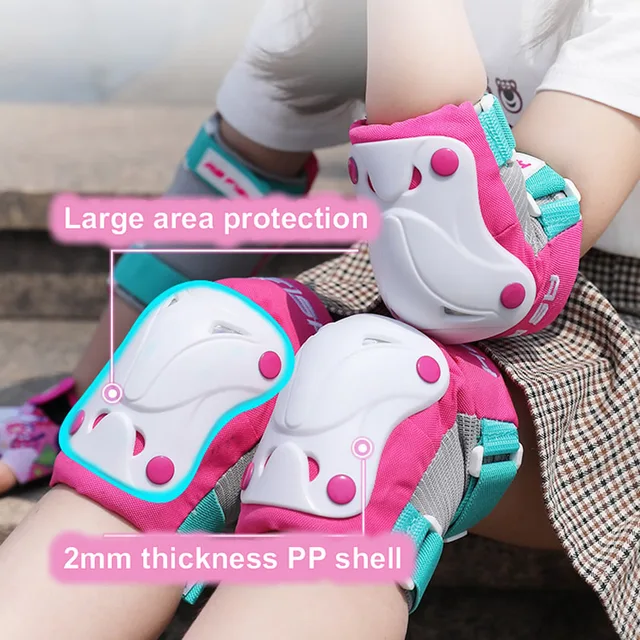 Set Children Roller Skating Protective Gear Kids Skateboarding Balance Car Elbows Knee Pads Cycling Helmet Wrist Protection 5