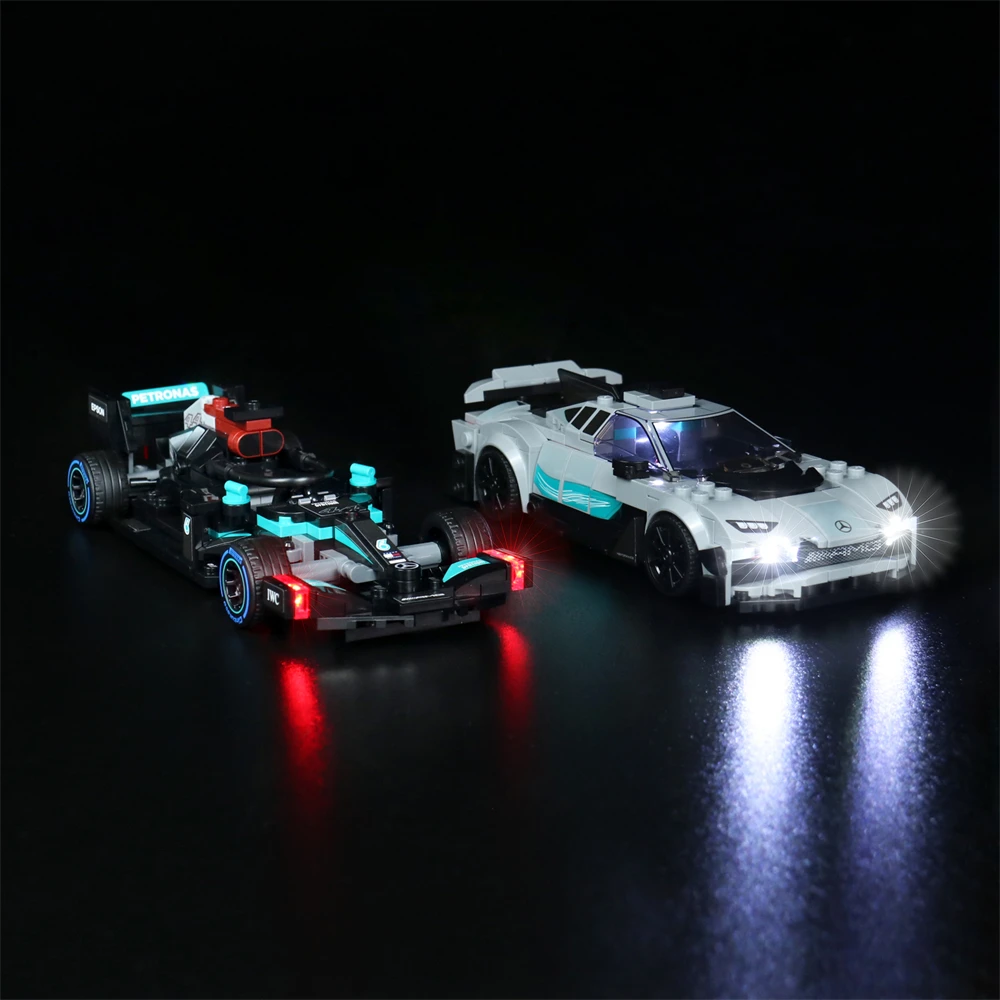 

Vonado LED Lighting Set for 76909 Speed Champion Racing Sports Cars Collectible Bricks Light Kit, Not Included Building Model