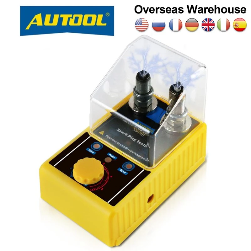 Original Autool Spt101 220v 110v Car Spark Plug Tester Ignition Testers Automotive Diagnostic