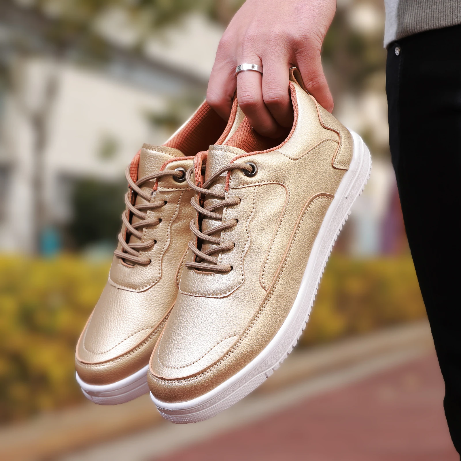 Leather Shoes Men Sneakers Men Shoes Fashion Sneakers for Men Leather Shoes Comfort Lightweight Casual Outdoor Walking Footwear Plus Size 46