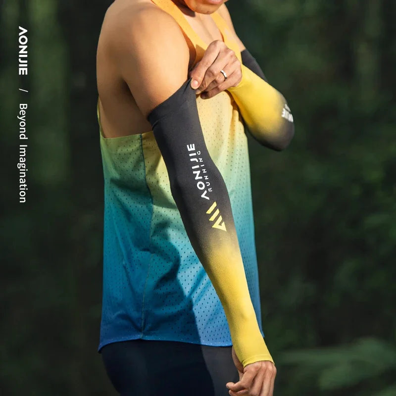 AONIJIE E4121 One Pairs Sunscreen Ice Cover, Sun Cover Covering Thumb Hole, Used for Marathon, Running, Fishing 5