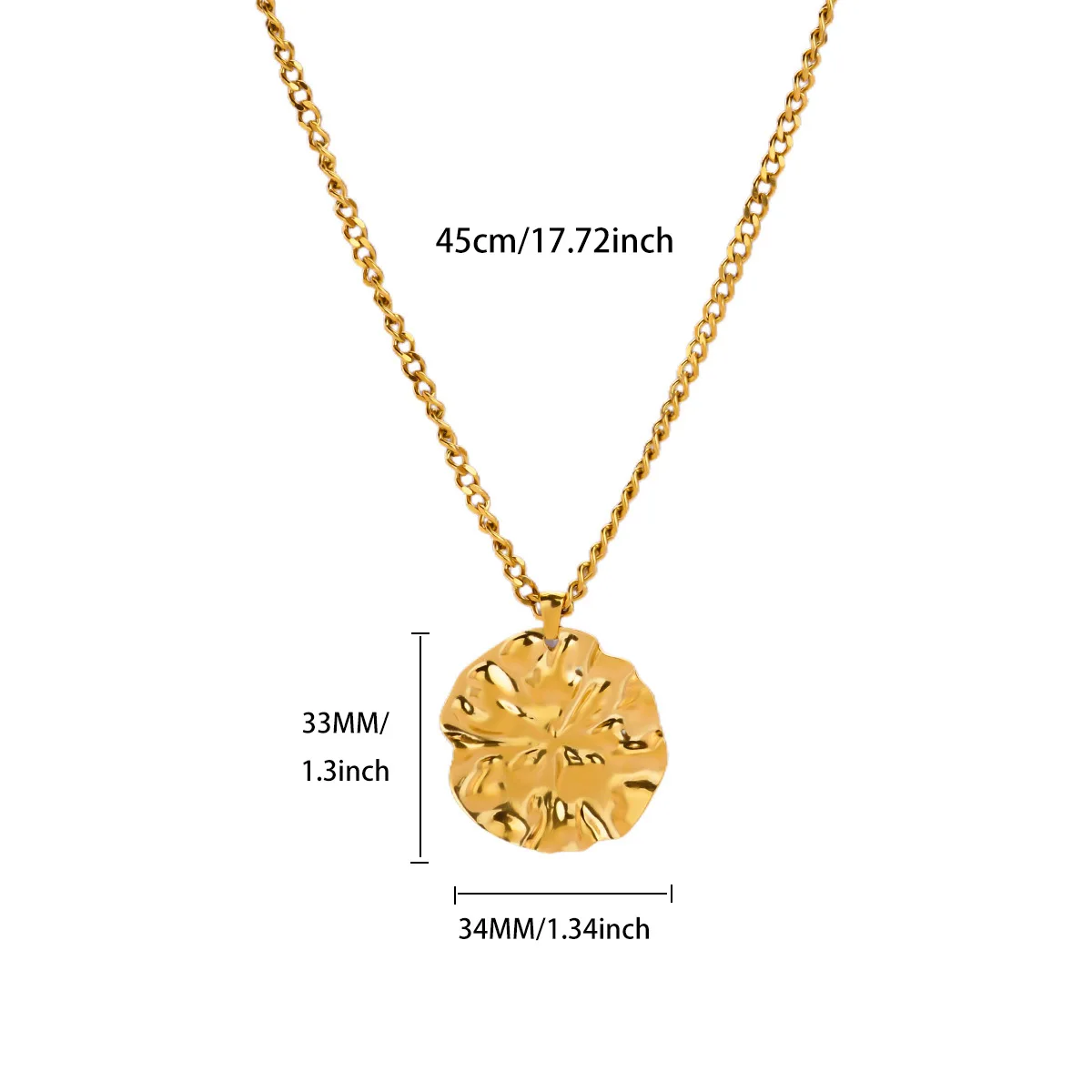 Stainless Steel Necklace Women Gold Plated