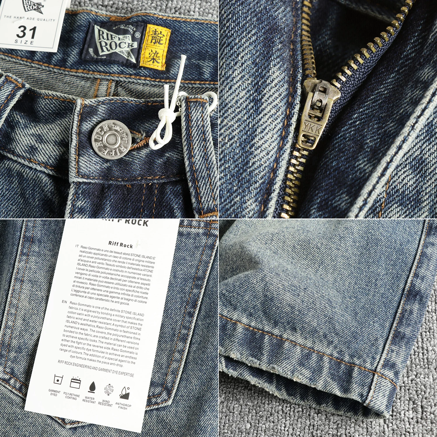 Summer New American Retro Denim Cargo Shorts Men's Fashion 80% Cotton Washed Make Old Loose Straight Casual 4-point Pants
