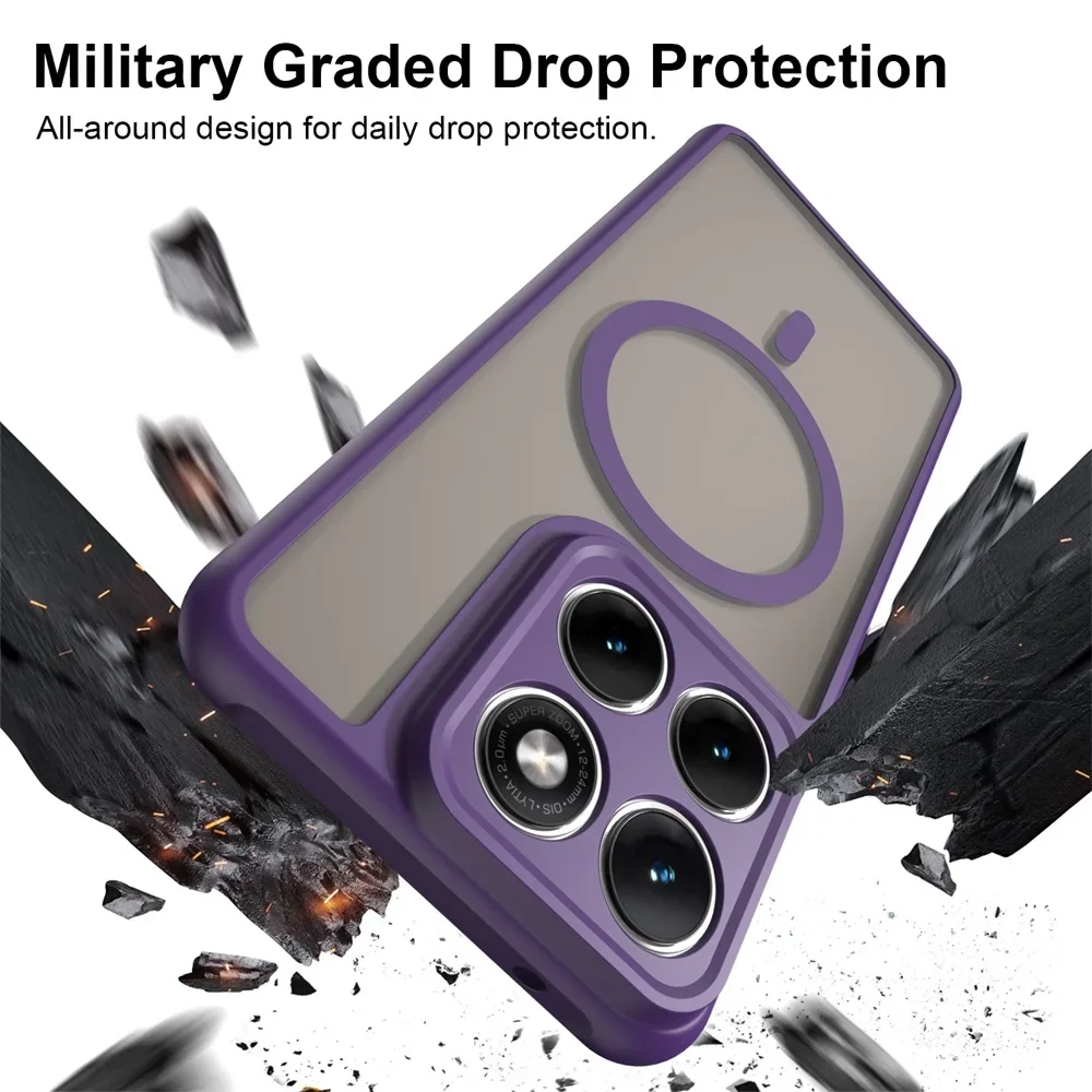 Luxury Matte Transparent Magnetic Phone Case - Premium Protective Cover