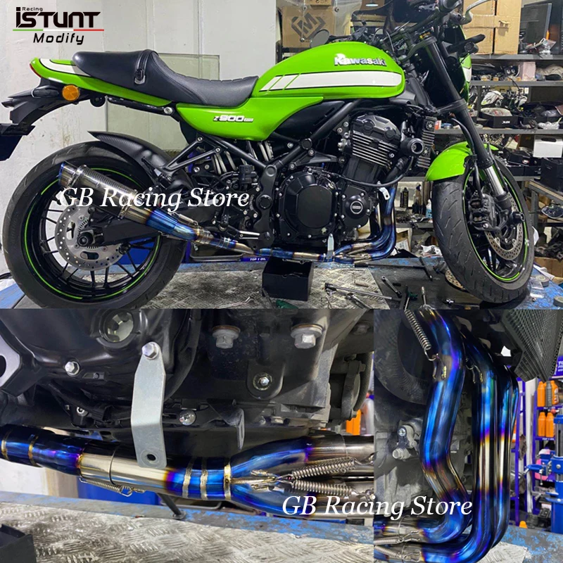 Motorcycle Exhaust Titanium alloy Front Pipe Motorcross Escape Moto Modified Slip on For Kawasaki Z900RS Z900 RS 2017-2020 - Image 2