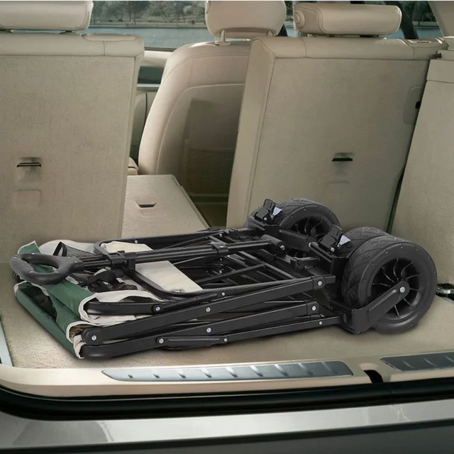 Hordozható Bevásárlókosár Poggyász Kocsi Kültéri Kemping Piknik Összecsukható Kosár Állítható Kocsihoz - Image 3