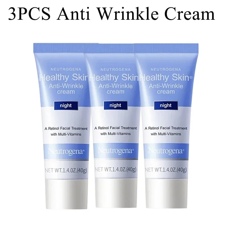 

3pcs Neutrogena Retinol Night Cream Anti-Aging Wrinkle Removing Multi Vitamin Facial Cream Moisturizing, Firming