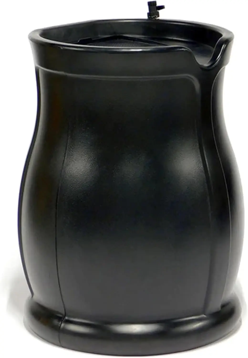 Outdoor 45-Gallon Catalina Rain Barrel –BPA-Free,Flat-Back Design with 3.5 Foot Garden Hose, Shut-Off Thumb Valve, and Fixed Lid