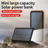 Banco de energía Solar, batería de repuesto, Banco de energía portátil de gran capacidad, baterías auxiliares de 10000 mAh para teléfono móvil inteligente - Imagen 3