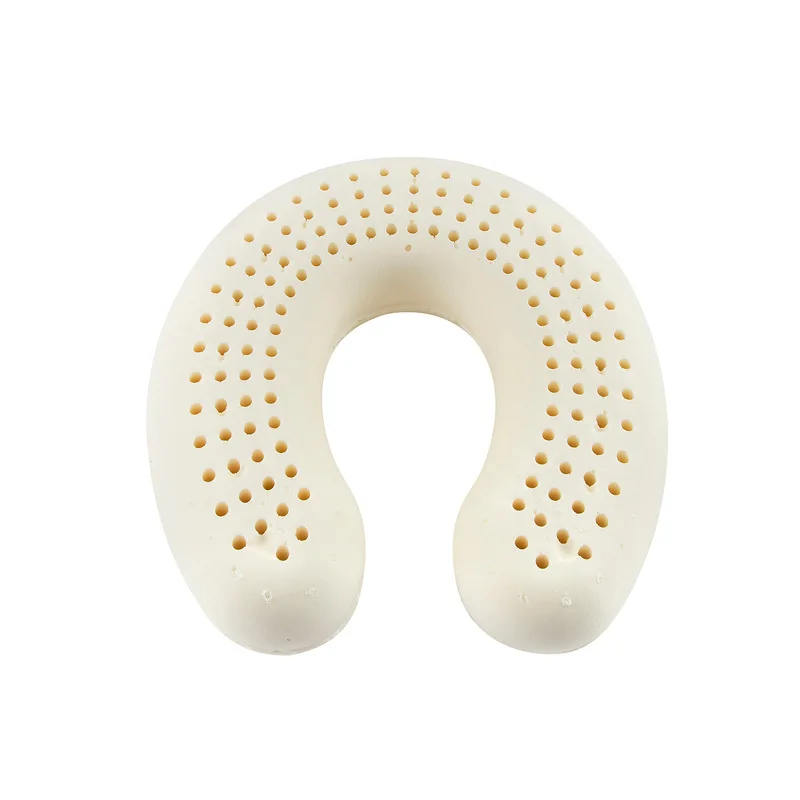 Thailand Natural Latex U-shaped Neck Protection Pillow for Aircraft Travel Neck Lunch Rest Sleeping Pillow U Pillow 4