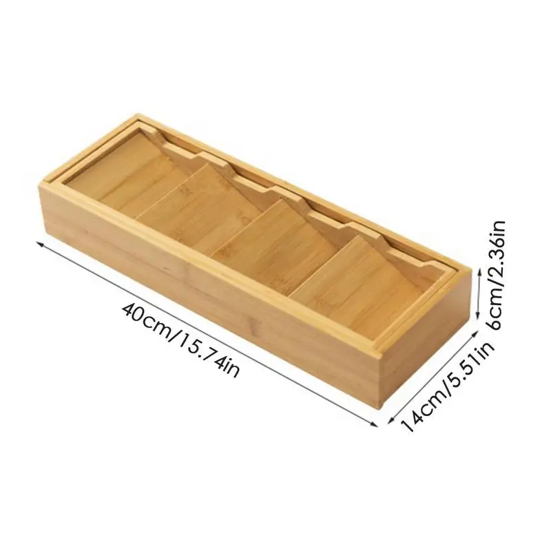 Large Bamboo Silverware Organizer Kitchen Drawer Cutlery Tray With Drawer Dividers For Kitchen Flatware