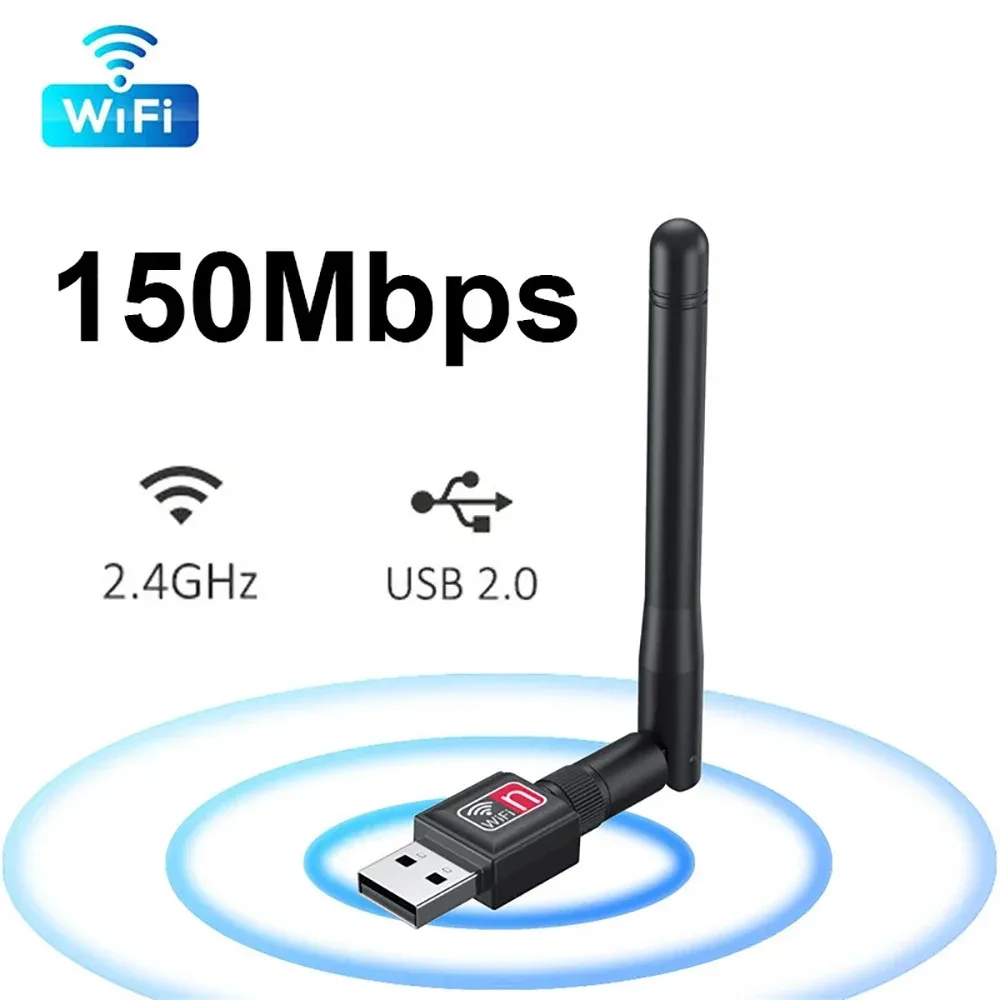 RTL8188 150Mbps 무선 네트워크 카드 미니 USB 2.0 WiFi 어댑터 LAN Wi-Fi 수신기 동글 안테나 802.11 b/g/n PC 윈도우용