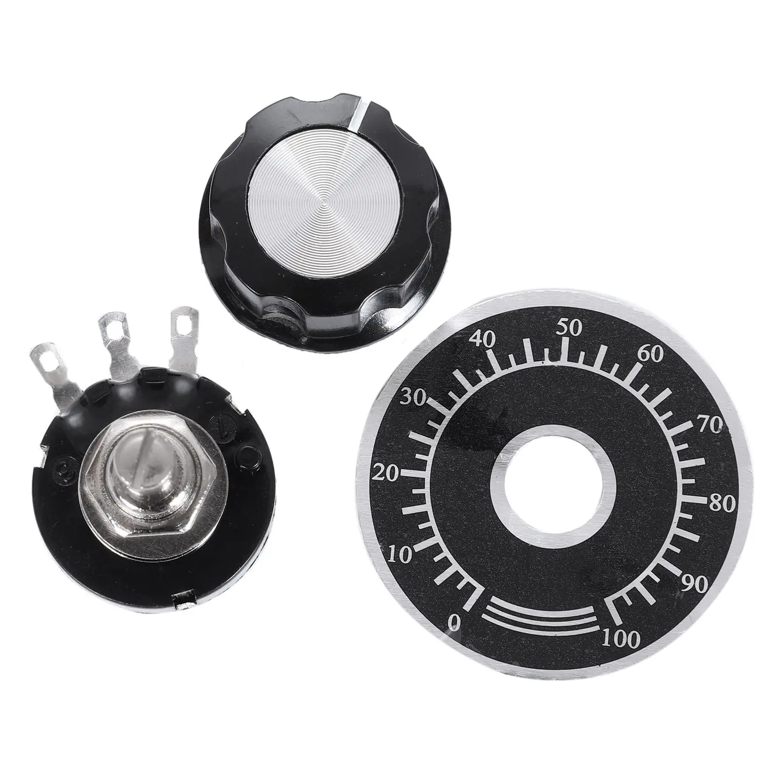 

Rotary Taper Carbon Potentiometer with Diameter with Knob, RV24YN 20S B502 5K Ohm