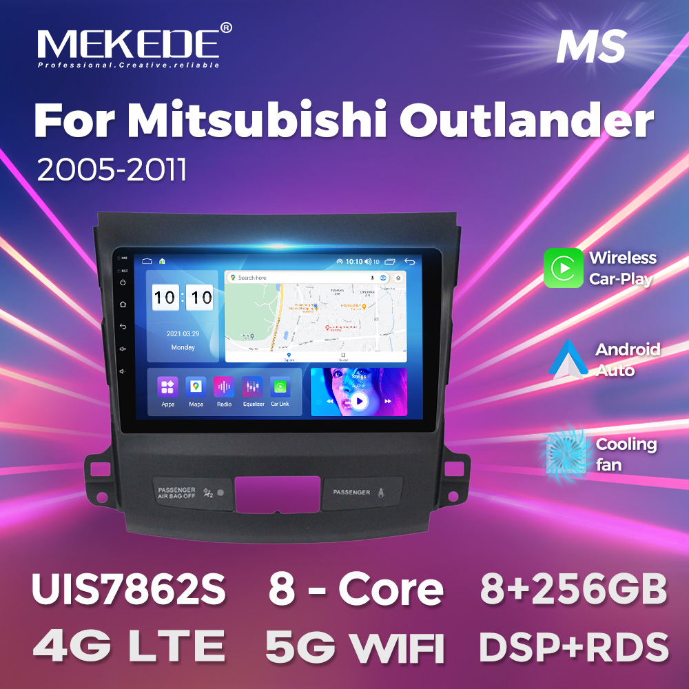 MEKEDE IPS DSP Car Gps Multimedia Player Radio for Mitsubishi Outlander 2006-2014 Peugeot 4007/Citroen C-Crosser Carplay Auto