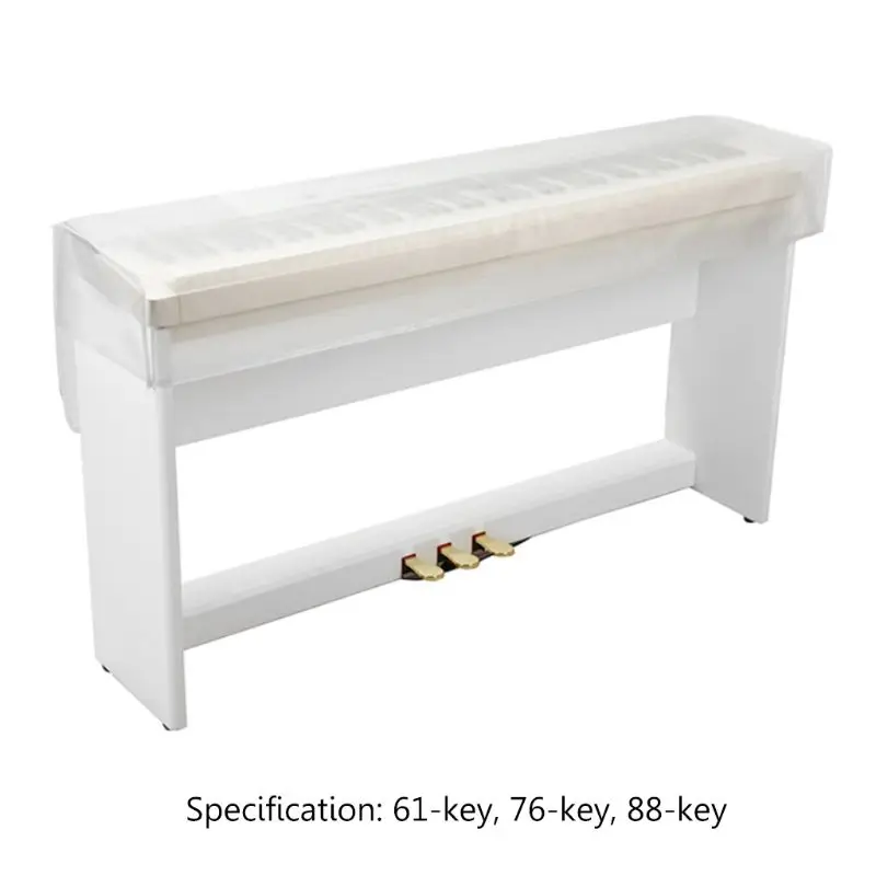 

61 76 88 Keys Transparent Frosted Piano Cover Digital Piano keyboard Dust Cover