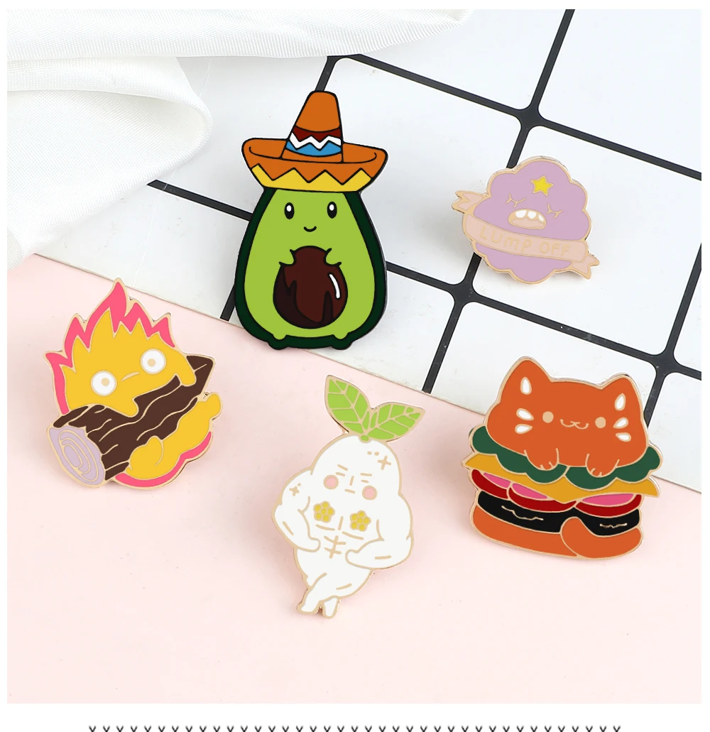 25 épingles à Badges En émail Cartoon - Multicolores, Alliage, Style Caricature, Neuf Avec étiquettes