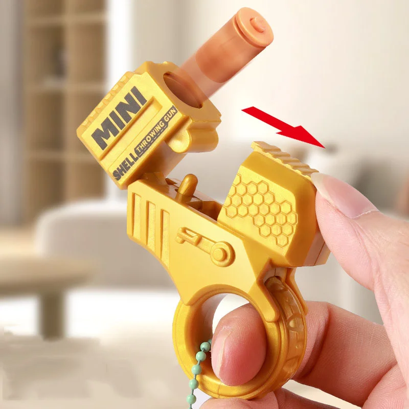 Gravity Straight Jump Soft Bomb Gun Fidget Toys 3D Printed Gun Non-Firing Cub Children Decompression Stress Reliever-2pcs