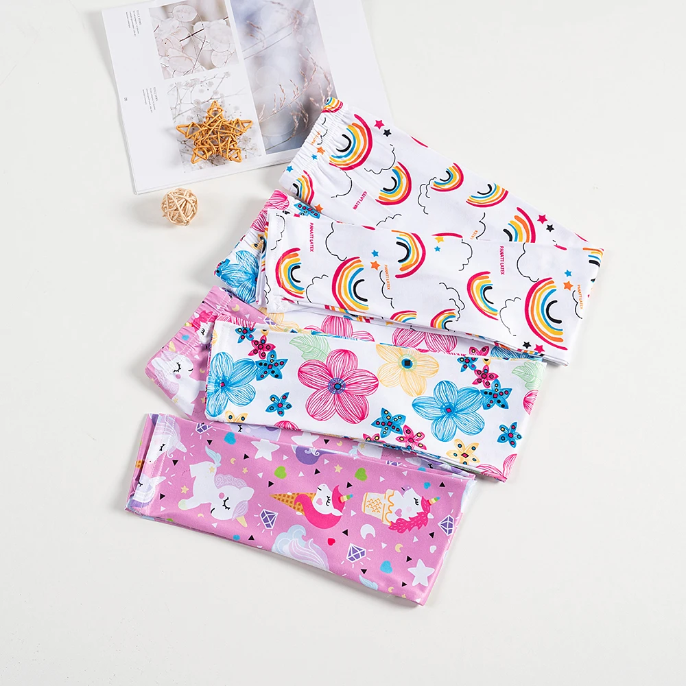 Kids Tights Spring Girls Unicorn Leggings Cute Cartoon Printed Skinny Trousers Children Tights