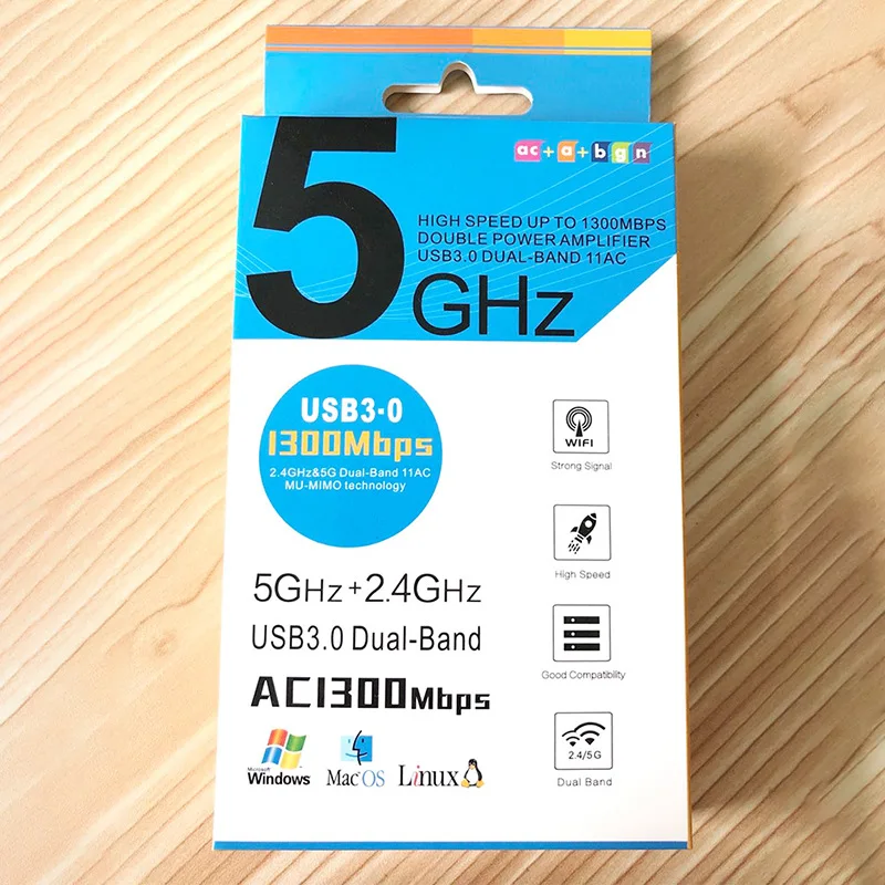 JCKEL 1300Mbps 수용체 WIFI 접합기 PC USB3.0 를위한 무선 USB 네트워크 카드 이중 Band2.4G 5G Wi Fi 적응 수신기