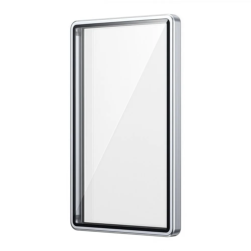 Premium Aluminium Frame Card Protector with UV Protection - Double-Sided Glass, Transparent & Durable