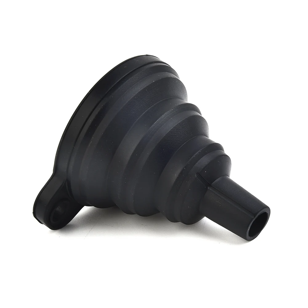 

Vehicle Funnel Oil Fuel Gasoline Petrol Diesel Fluid Change-Fill Collapsible Black Silicone Universal 7.5cm X8cm Car Repair Tool