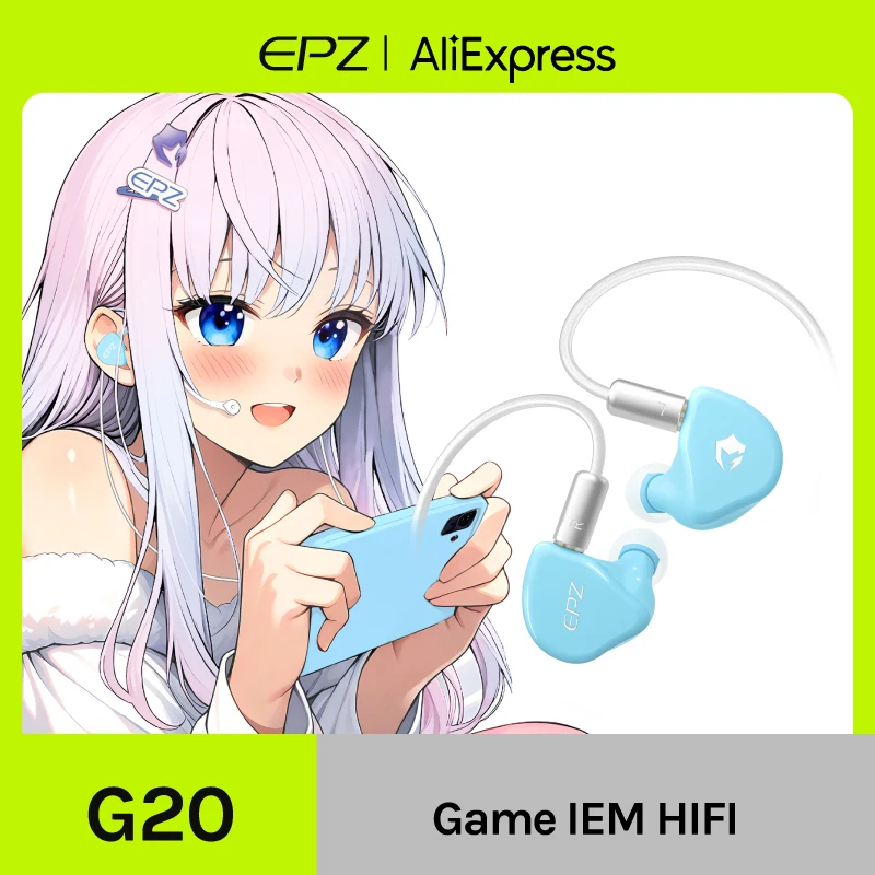 EPZ G20 Wired Earphones HIFI  Music IEM In Ear Headphones  Gaming Headset Type C 1.8MM/3.5MM Earphone Cable 1