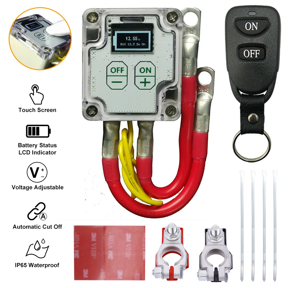 Interrupteur d'isolateur de batterie de voiture Coupé Kill Switch sans fil  Double télécommande