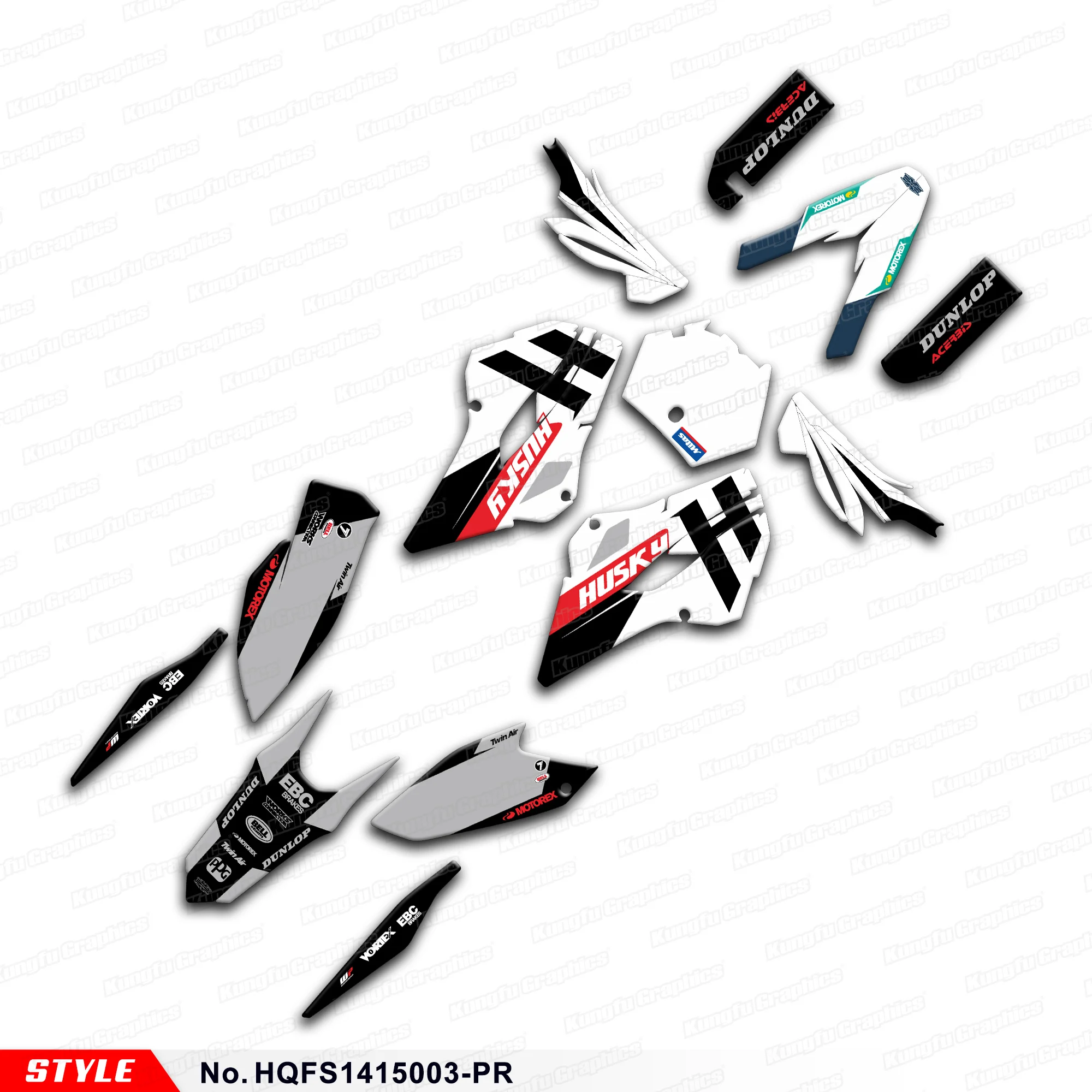 

AFTERMARKET Off-Road Stickers Motocross Custom Vinyl Graphics for Husqvarna FS 450 2014 2015, HQFS1415003-PR