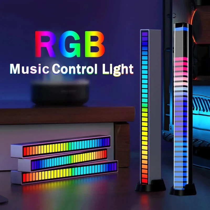 Led 32 Luci Ad Attivazione Vocale Rbg App Control Desktop Pickup Room Luci Decorative Esports Luci Decorative Natalizie
