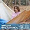 Mayan Hammock Handwoven XL Thick Soft Rope Hammocks for Outdoor Indoor  Max 600 lbs Capacity  Tree Straps Carabiners 3