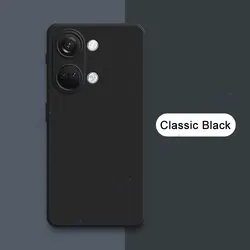 Luxury Full Protective Liquid Silicone Phone Case - Soft Double Liner Shell for OnePlus Nord 3 5G (Classic Black)