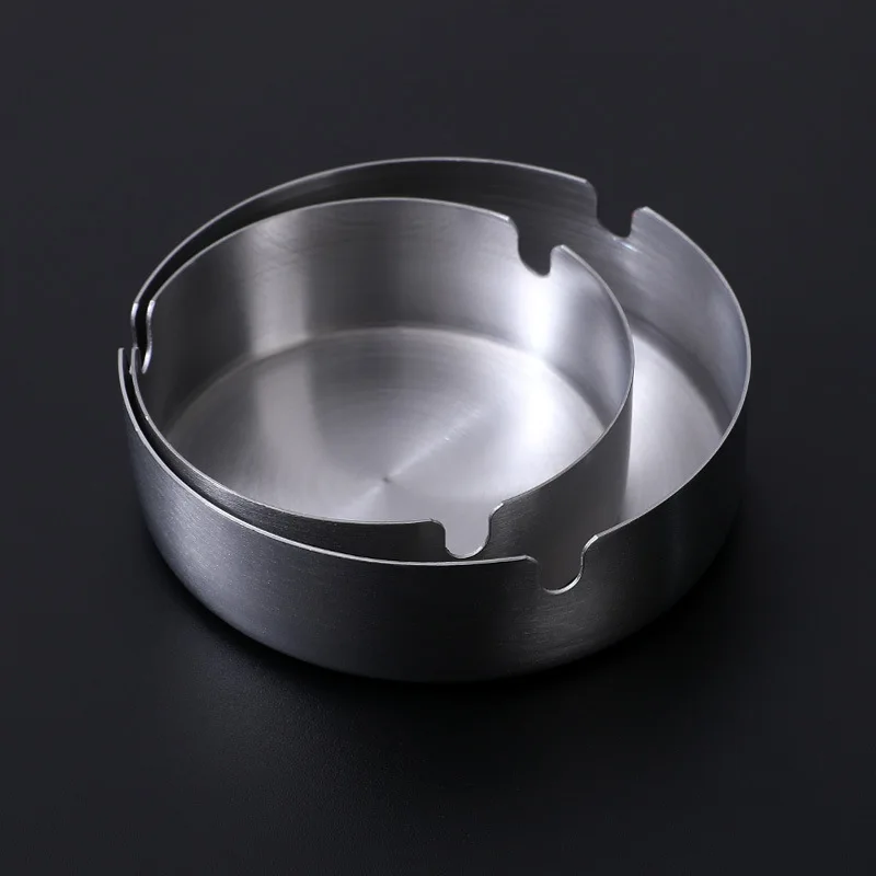 Stainless Steel Ashtray Sealed Windproof Rotary Thickened Living Room Household stainless steel ashtray