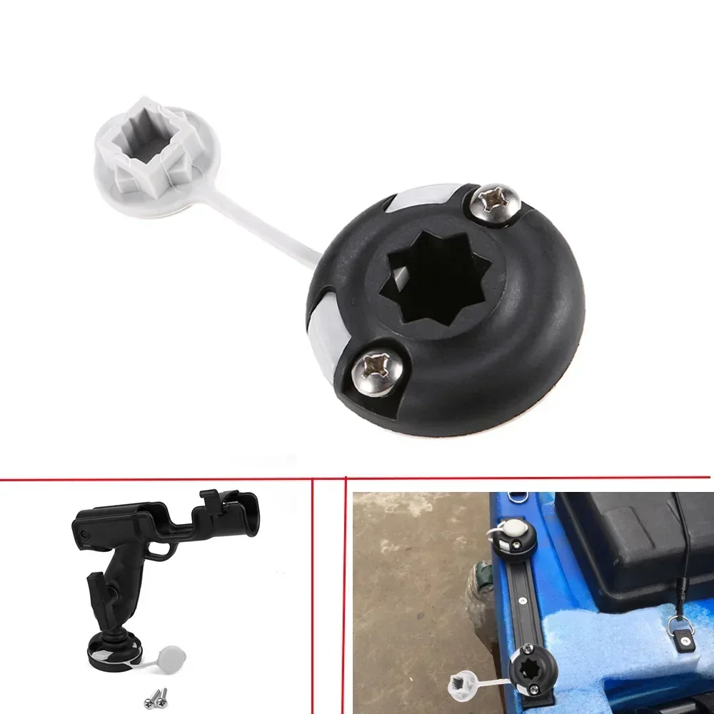 Support de canne à pêche pour kayak gonflable - Base de montage en nylon durable avec kit accessoires
