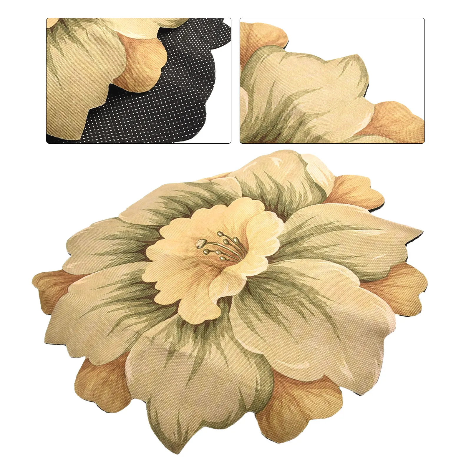 

60cm Flower Shaped Carpets For Living Room Sofa Table Mat Toilet Water Absorbing Anti-slip Floor Mat Bedside Blanket Bedroom Rug