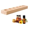 1-Tier Wooden Essential Oil Display Storage Organizer Holder Stand - 6 Slots Natural Hard Pine Wood Rack 1