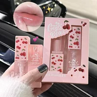 Cherry Hydrating Lip Balm and Lip Oil Set Gege Bear Light Moisturizing Soothing and Tender Lips for Winter Use 1
