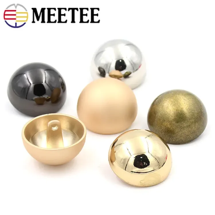 10Pcs Meetee 15-25mm Metal Buttons Round Shank Decor Button for Coat Shirt Sweater Sew Clothing Clasp DIY Materials Accessories 2