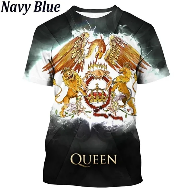 New 2023 Fashion Popurlar British Rock Legend Queen Freddy Mercury T-Shirt Stampata In 3D Da Uomo T-Shirt Street Style T Shirt