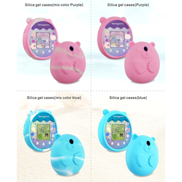Protective Skin Sleeve Shell for Tamagotchi Pix with Finger Lanyard for tomagatchie Giga Pet Mini Toy Game Machine Cover 5