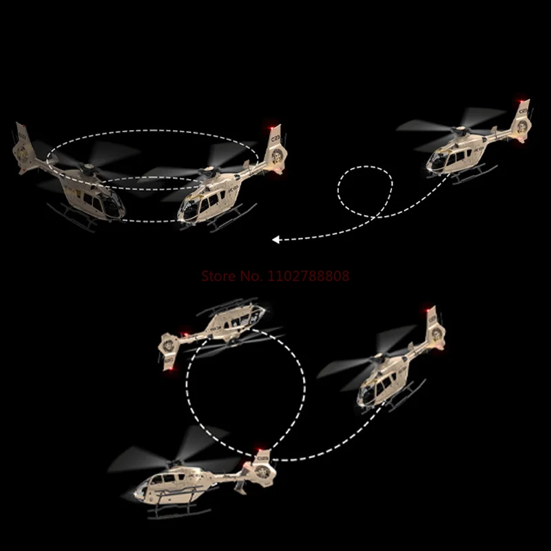 1:36 듀얼 브러시리스 리모컨 스턴트 헬리콥터, 6 채널 6 축 자이로스코프, Ec135 Rc 헬리콥터, 신제품