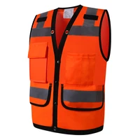 Hi Vis Mesh Reflective Work Vest with Multiple Pockets