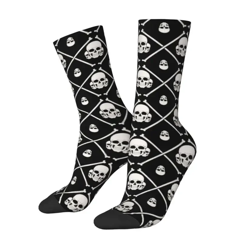 

Skull Jolly Roger Dress Socks for Men Women Warm Funny Novelty Pirate Flag Crew Socks