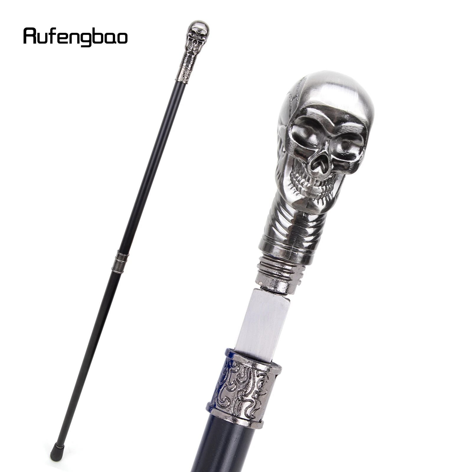 

Skull Head Steampunk Walking Stick with 26cm Hidden Sword Self Defense Fashion Cane Sword Cosplay Crosier Stick 93cm