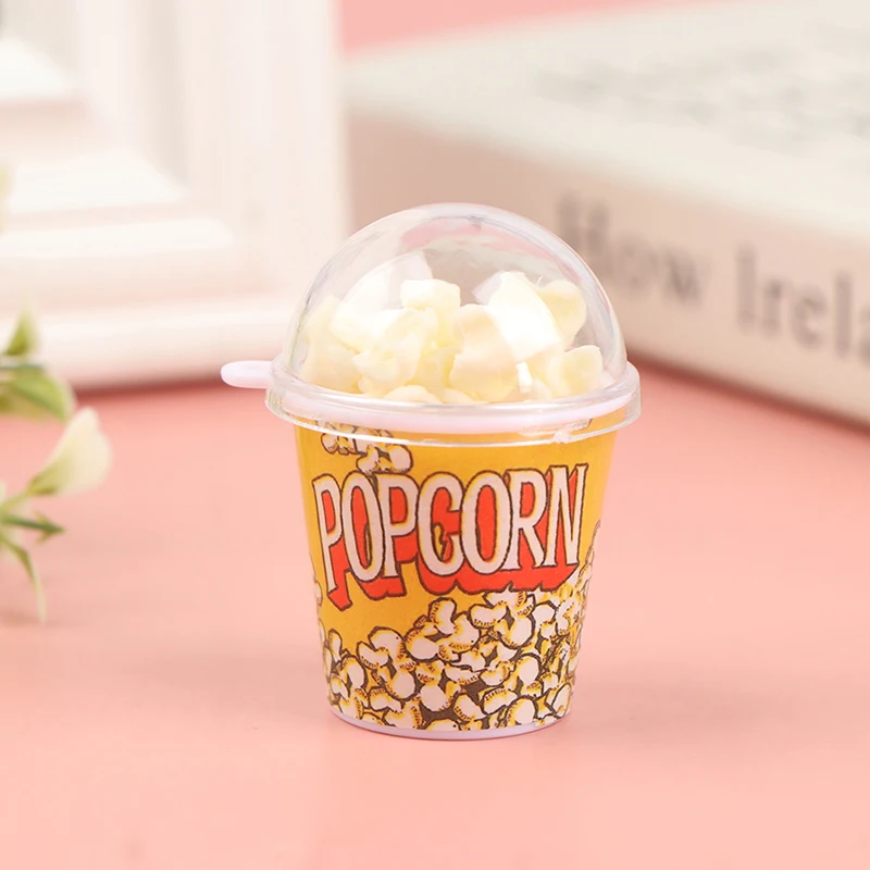 Miniature Popcorn Bucket - Dollhouse Pretend Snack Prop & Decoration