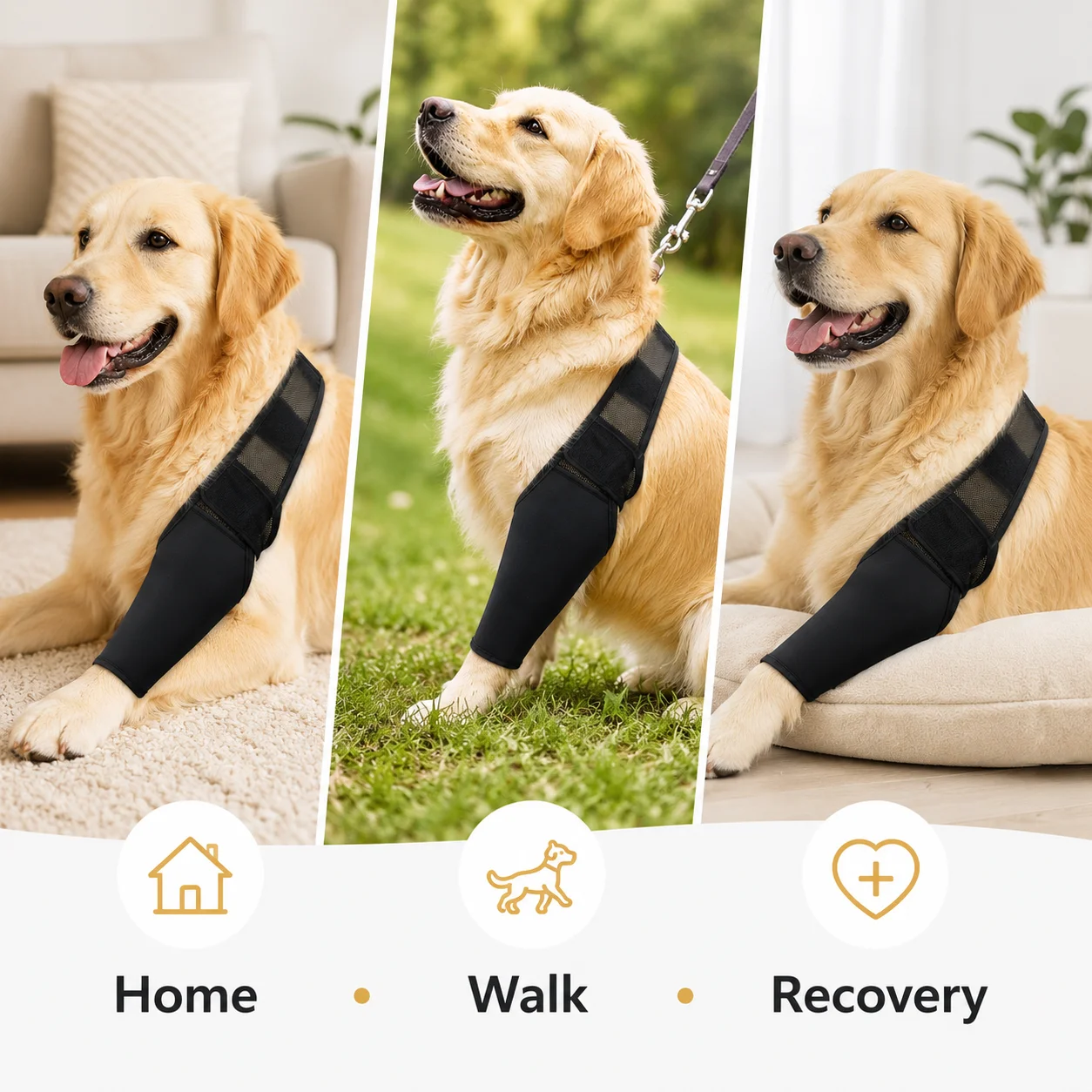 Breathable Adjustable Dog Leg Protector – Elbow Guard & Wound Protection Sleeve