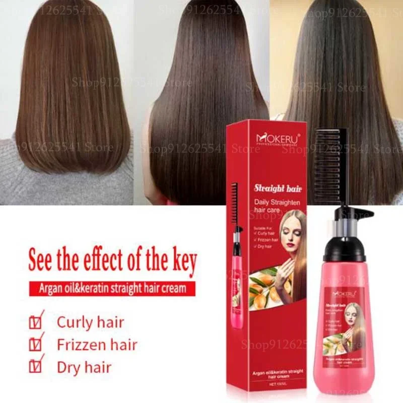150ml Hair Straightening Cream Daily Straighten Hair Straightening Treatment for Deep Curly Treatment Nourishing