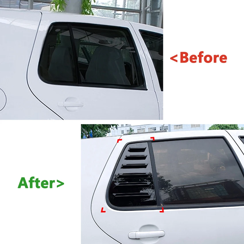 VW 골프 4 하이 4 골프 MK4 1997-2006 자동차 루버 자동차 스티커 스포일러 바디 외관 보호대 스타일링 장식 수정