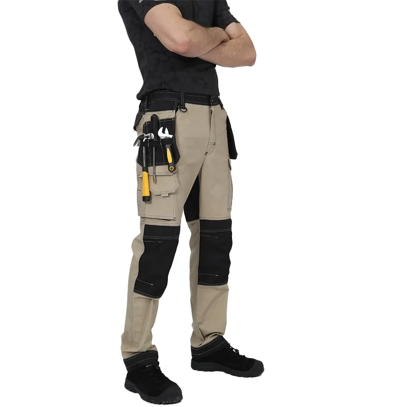 Cargo Pants Men Workwear Multi-Pocket Outdoor Hiking Joggers Pants Work Trousers Men Wear resistant multi pocket Knee Pads mens work pants