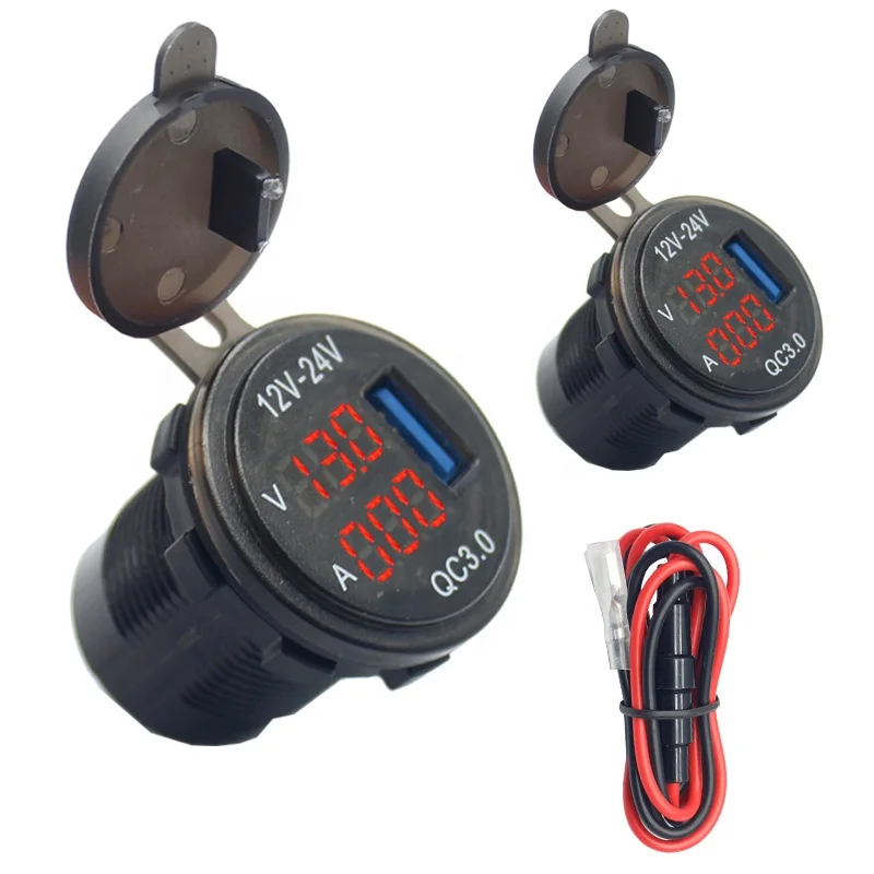 

Waterproof 12V/24V QC3.0 Dual USB Fast Charger Sockets
