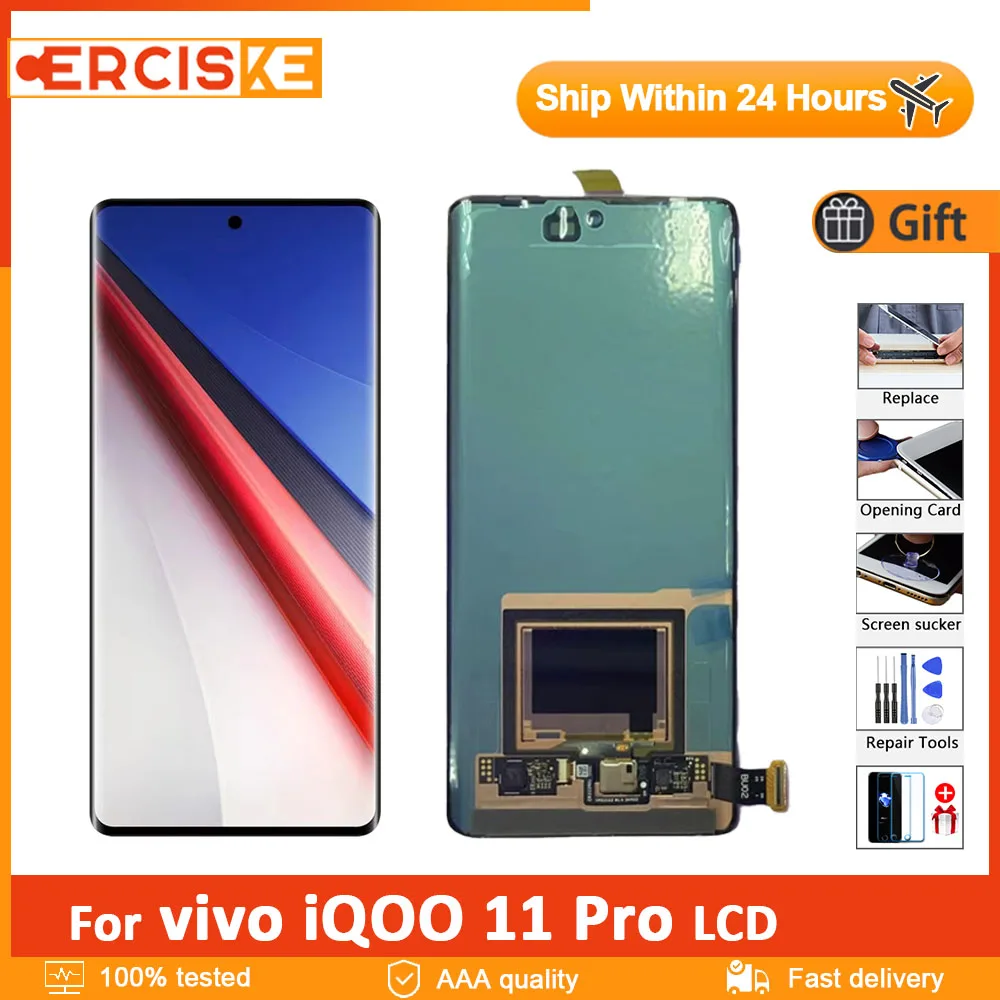 

Original 6.78"AMOLED For vivo iQOO 11 Pro LCD Display Touch Screen Digitizer Assembly V2254A Replace Forvivo iQOO 11Pro Display